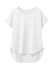 Load image into Gallery viewer, White  asymmetric tshirt
