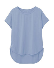 Load image into Gallery viewer, Sky blue asymmetric tshirt
