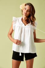 Load image into Gallery viewer, JOJO Frill Tank Top - White
