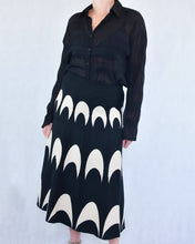 Load image into Gallery viewer, SOFIA Geometric Panelled Skirt - Black &amp; Cream
