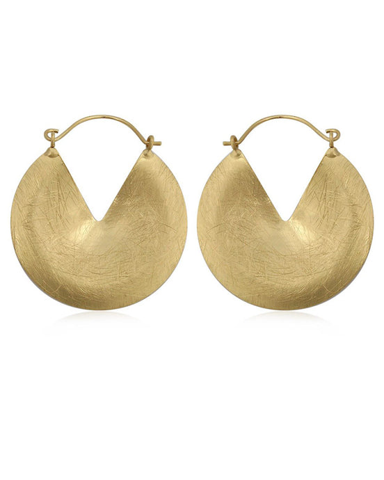 Parenza brass disc earrings