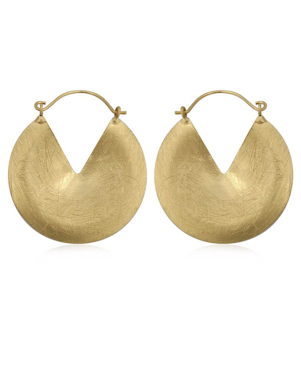 Parenza brass disc earrings