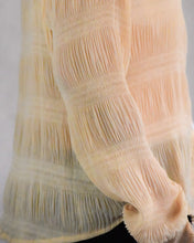 Load image into Gallery viewer, Parenza Charlie chiffon blouse cream close up of textured material
