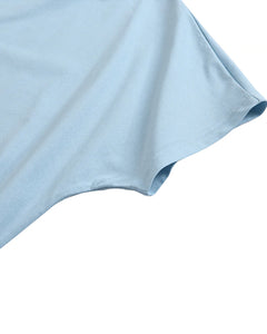 Sky blue asymmetric tshirt sleeve