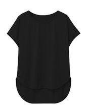 Load image into Gallery viewer, Black asymmetric tshirt
