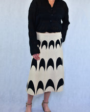 Load image into Gallery viewer, SOFIA Geometric Panelled Skirt - Cream &amp; Black
